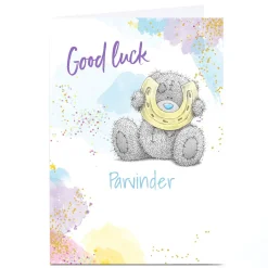 Personalised Tatty Teddy Good Luck Card - Lucky Horseshoe