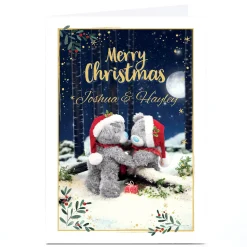 Personalised Tatty Teddy Christmas Card - Merry Christmas Bears, Any Names
