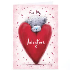 Personalised Tatty Teddy Valentine's Day Card - Teddy Heart, For My Valentine