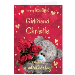 Personalised Tatty Teddy Valentine's Day Card - For My Beautiful Girlfriend