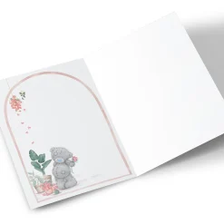 Personalised Tatty Teddy Mother's Day Card - Teddy with Flowers, Stepmum