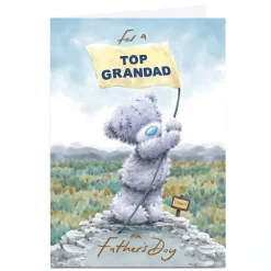 Personalised Tatty Teddy Father's Day Card - Top of the Mountain, Grandad