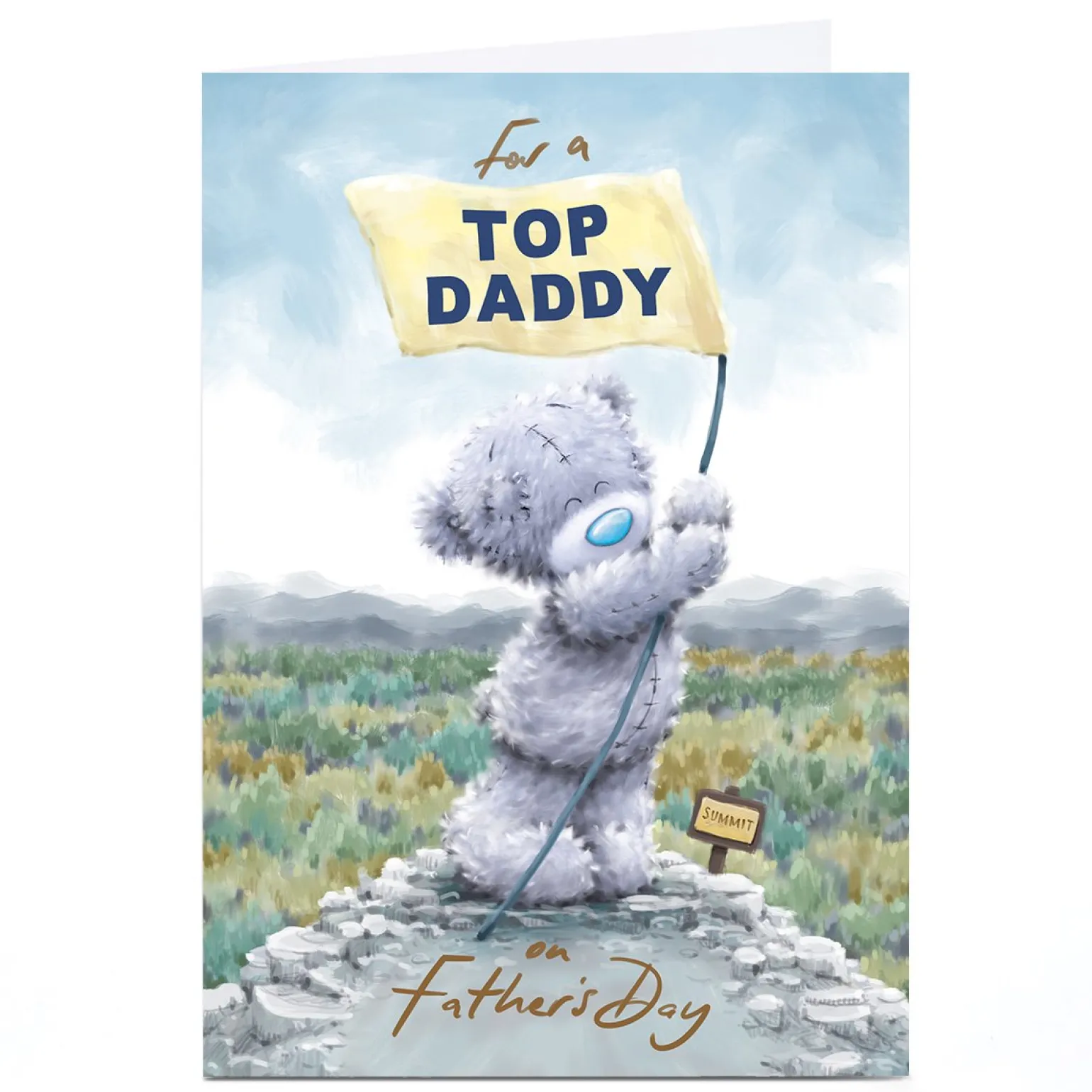 Personalised Tatty Teddy Father's Day Card - Top of the Mountain, Daddy