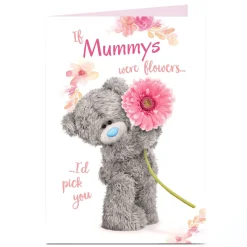 Personalised Tatty Teddy Mother's Day Card - If Mummys were Flowers