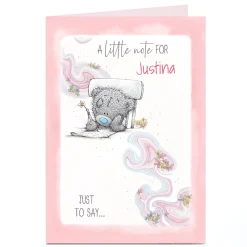 Personalised Tatty Teddy Any Occasion Card - A Little Note To Say, Any Name