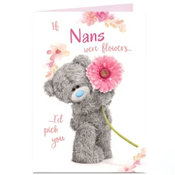 Personalised Tatty Teddy Mother's Day Card - If Nans were Flowers