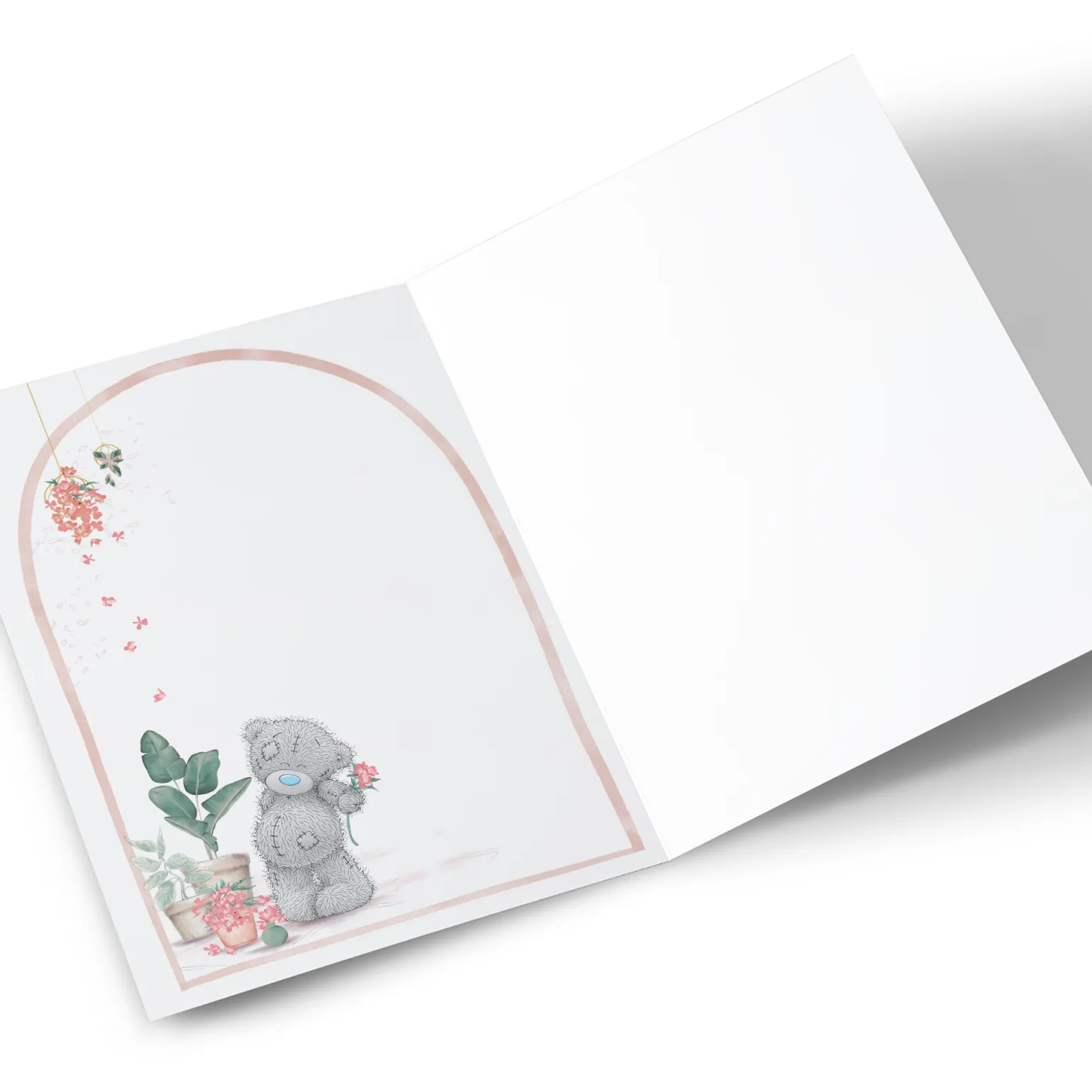 Personalised Tatty Teddy Mother's Day Card - Teddy with Flowers, Mummy