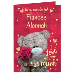 Personalised Tatty Teddy Valentine's Day Card - Love You So Much, Fiancee