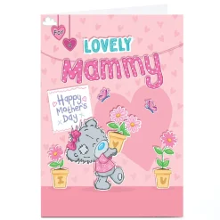 Personalised Tatty Teddy Mother's Day Card - Lovely Mammy