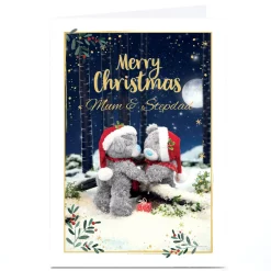 Personalised Tatty Teddy Christmas Card - Merry Christmas Bears, Mum & Stepdad