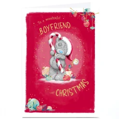 Personalised Tatty Teddy Christmas Card - To a Wonderful Boyfriend