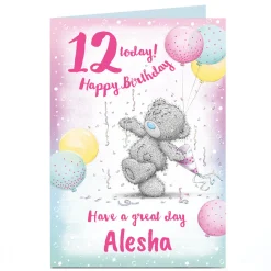 Personalised Tatty Teddy 12th Birthday Card - 12 Today Have a Great Day