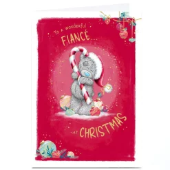 Personalised Tatty Teddy Christmas Card - To a Wonderful Fiance