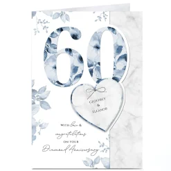 Personalised 60th Anniversary Card - With Love & Congratulations