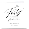 Personalised 40th Anniversary Card - Forty Years Down