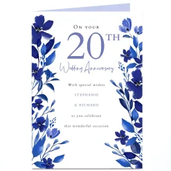 Personalised 20th Anniversary Card - Celebrate This Wonderful Occasion