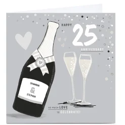 Personalised 25th Anniversary Card - So Much Love