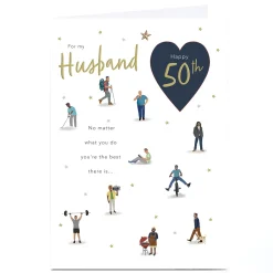 Personalised 50th Birthday Card - You're The Best There Is, Husband