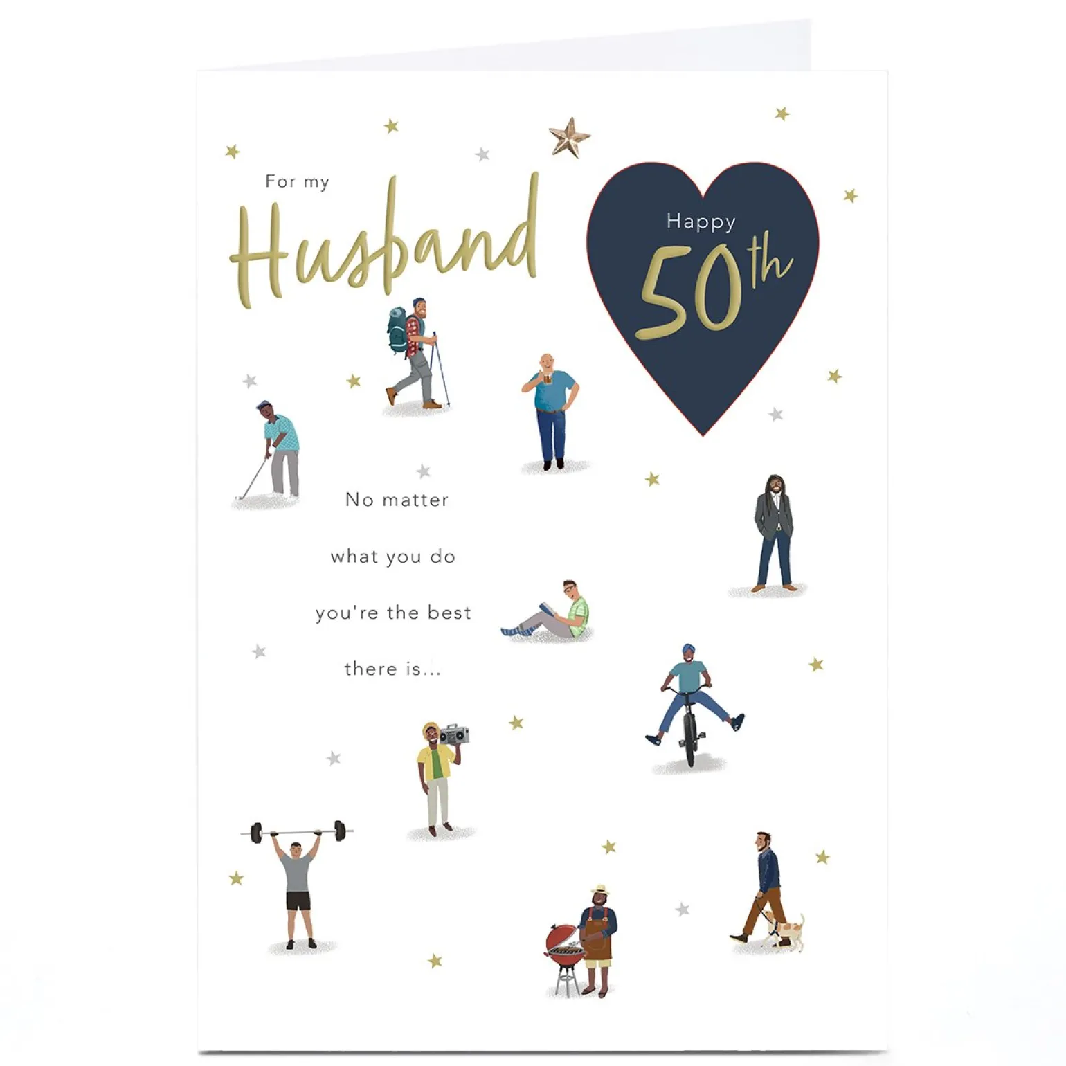 Personalised 50th Birthday Card - You're The Best There Is, Husband