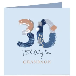 Personalised 30th Birthday Card - It's Birthday Time