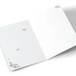 Personalised Thank You Card - Purple Floral