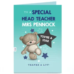 Personalised Thank You Head Teacher Card - You're A Star
