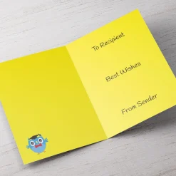 Personalised Thank You Teacher Card - Blue Owl