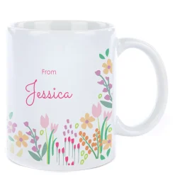 Personalised Thank You Teacher Mug - Floral Favourite