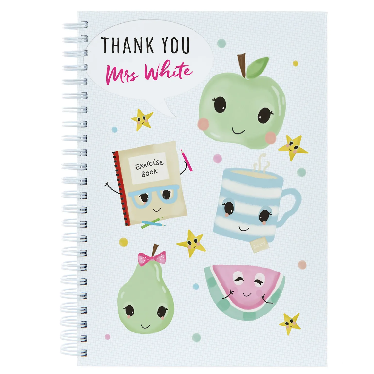 Personalised Thank You Teacher Notebook - Fruit And Tea