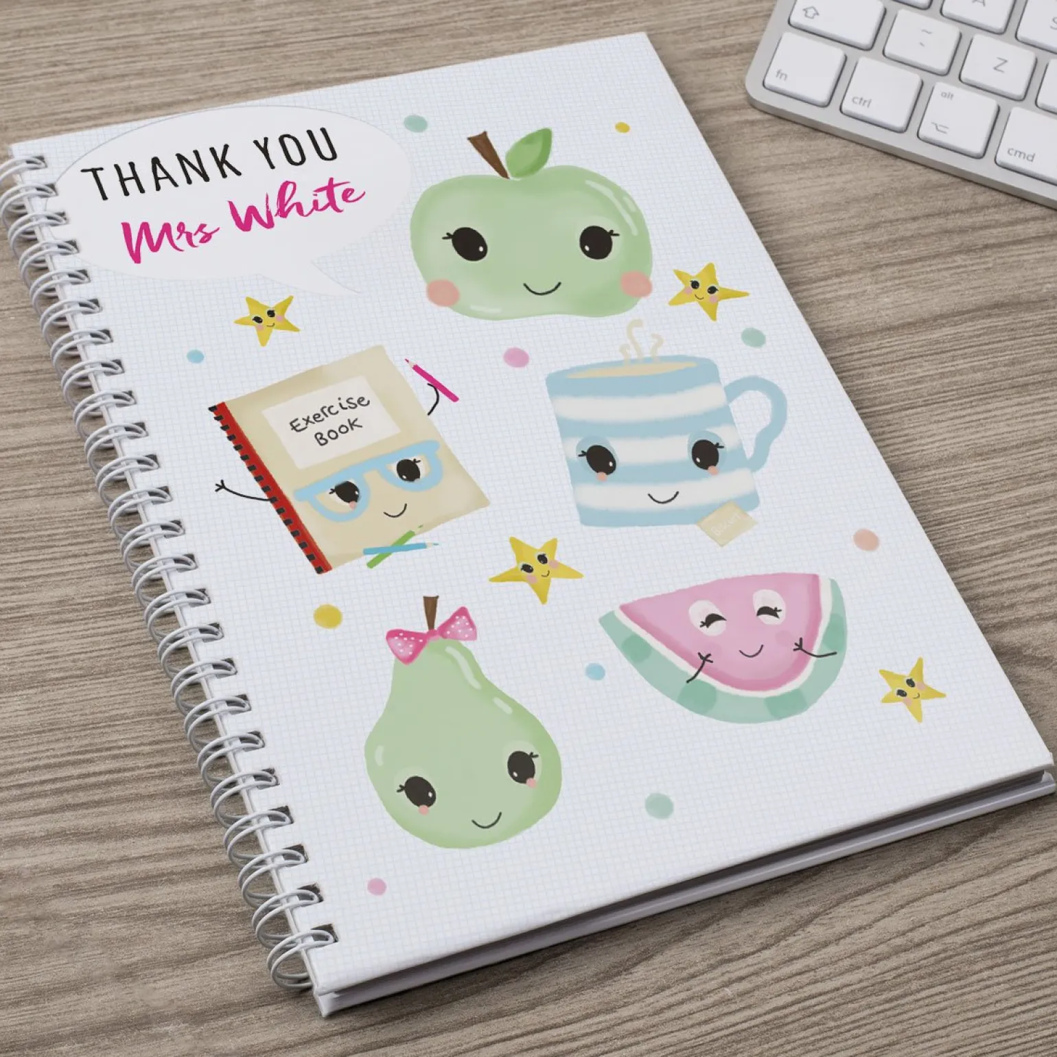 Personalised Thank You Teacher Notebook - Fruit And Tea