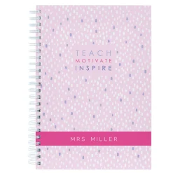 Personalised Thank You Teacher Notebook - Teach Motivate Inspire