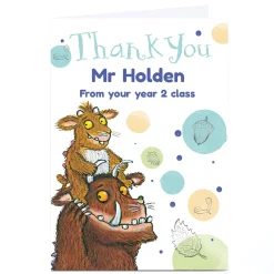Personalised The Gruffalo's Child Card - Thank You Teacher