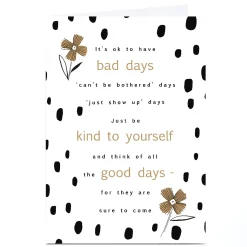 Personalised Thinking of You Card - Be Kind to Yourself