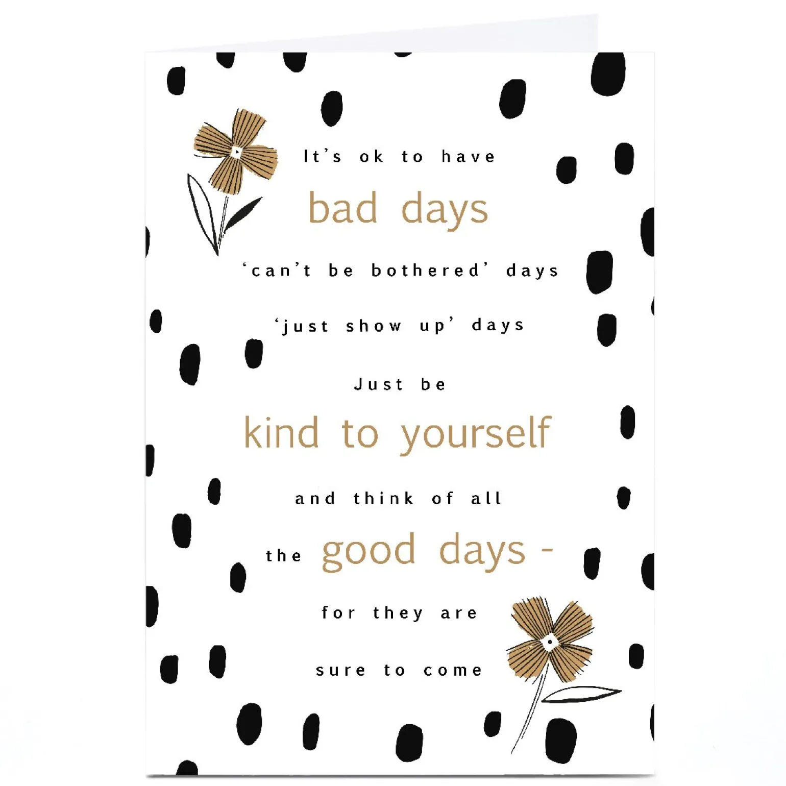 Personalised Thinking of You Card - Be Kind to Yourself