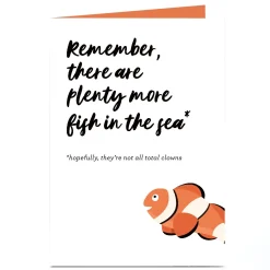 Personalised Thinking of You Card - Plenty More Fish in The Sea