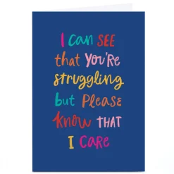 Personalised Thinking of You Card - Know That I Care