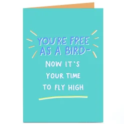 Personalised Thinking of You Card - You're Free as a Bird