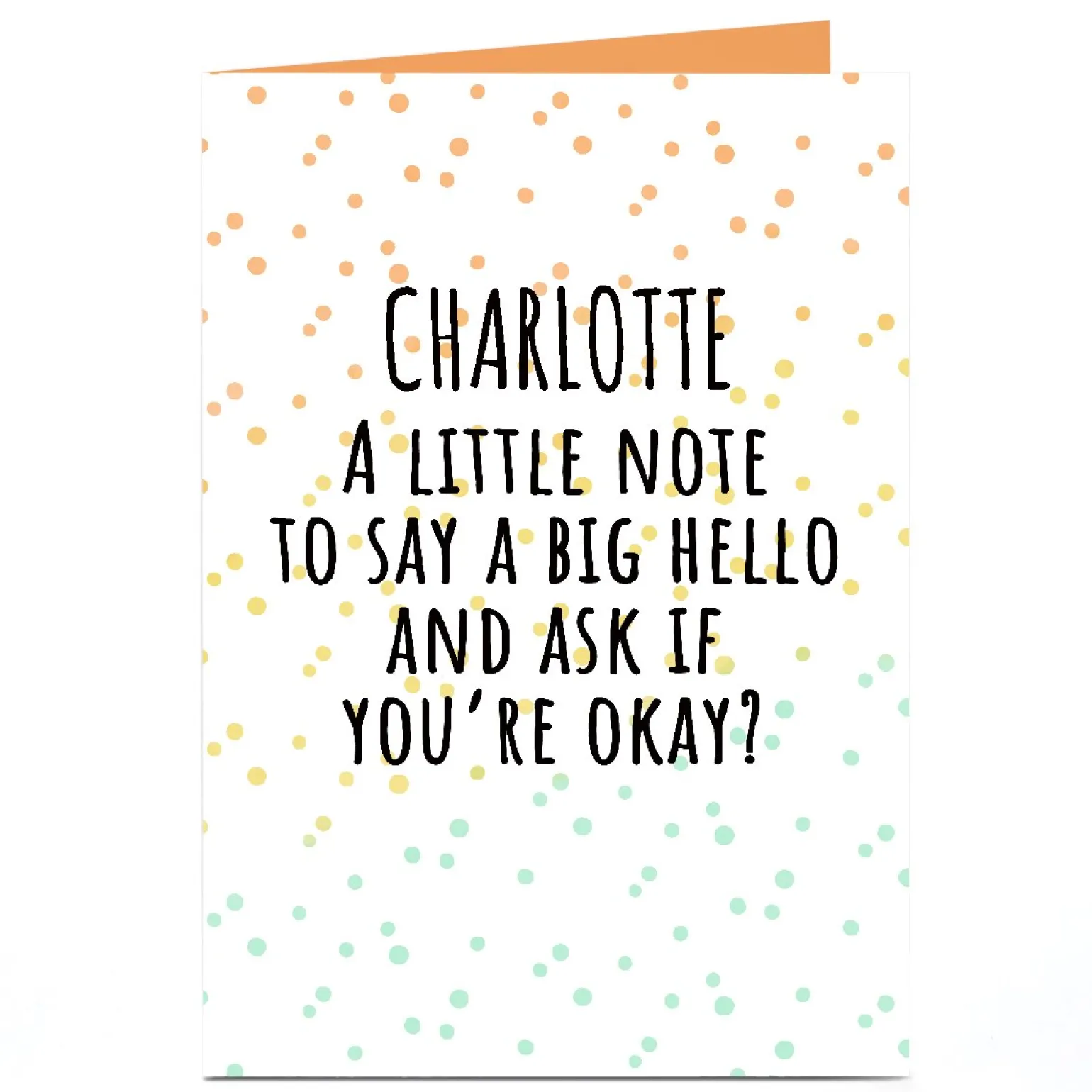 Personalised Thinking of You Card - To Ask If You're Okay