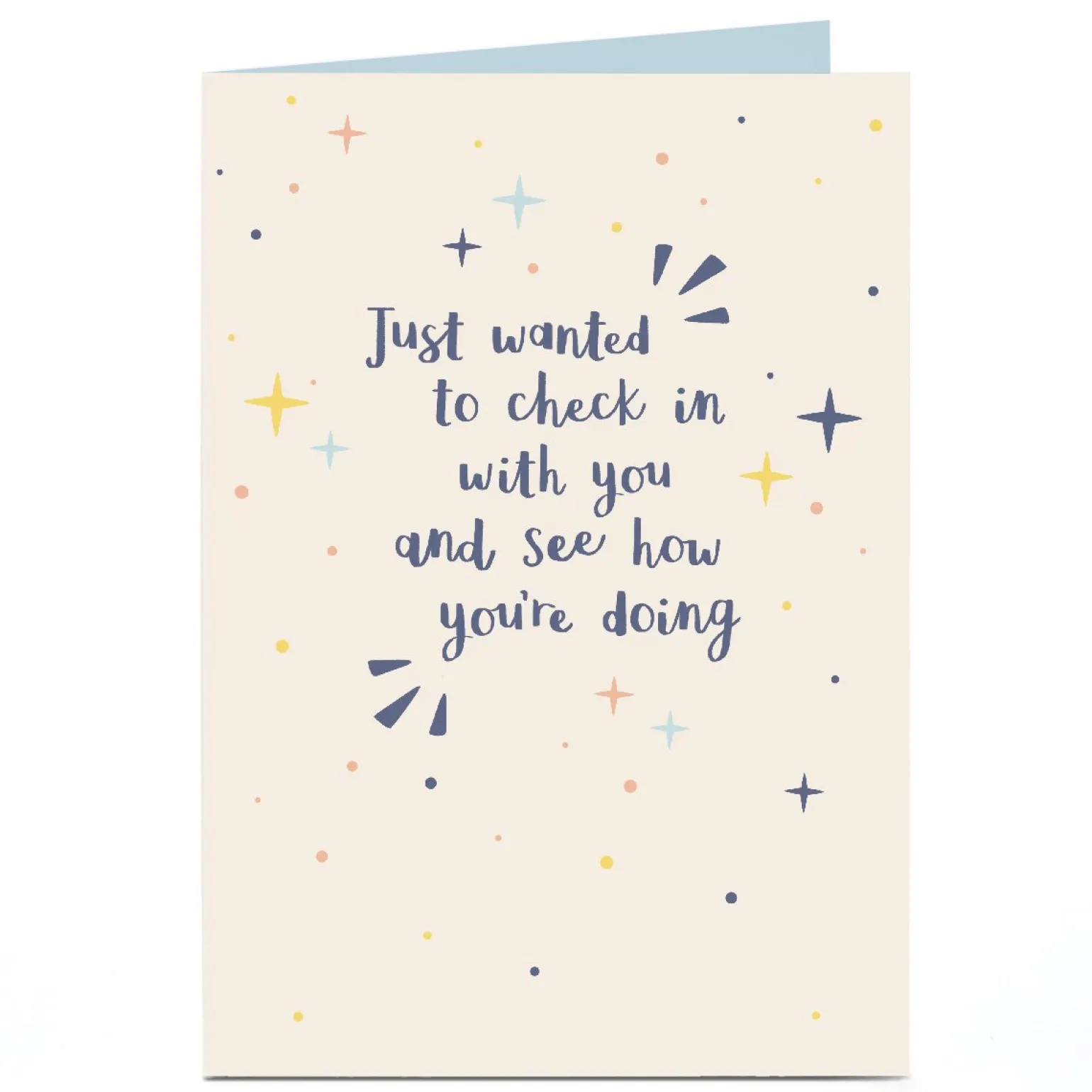 Personalised Thinking of You Card - Just Wanted To Check In