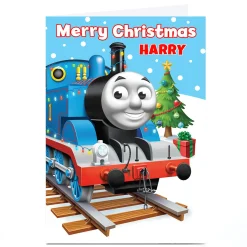 Personalised Thomas & Friends Christmas Card - Name