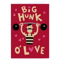 Personalised Tin Bath Card - Weightlifter