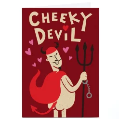 Personalised Tin Bath Card - Cheeky Devil