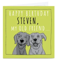 Personalised Totally Pawsome Birthday Card - My Old Friend