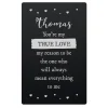 Personalised True Love Black Metal Wallet Card
