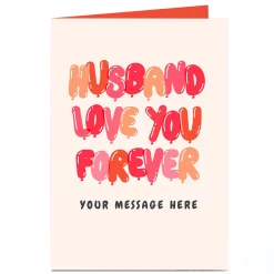 Personalised Valentine's Day Card - Love You Forever Balloons