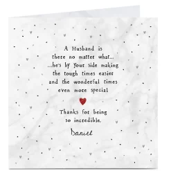 Personalised Valentine's Day Card - A Husband is...