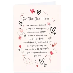 Personalised Valentine's Day Card - Cosy Blanket of a Family, One I Love
