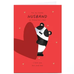 Personalised Valentine's Day Card - Love You Lots Panda, Husband