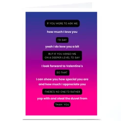 Personalised Valentine's Day Card - If You Asked Me On a Deeper Level