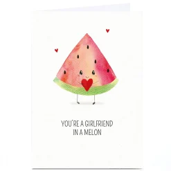 Personalised Valentine's Day Card - Girlfriend In A Melon